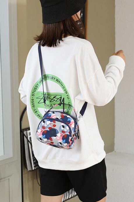 MULTICOLOR Simple Solid Color Floral Printed Shoulder Bag
