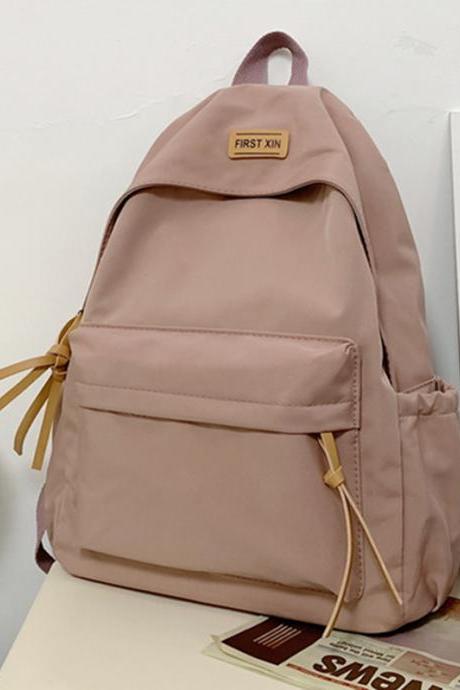 PINK Simple Casual Backpack