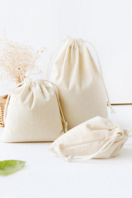 Simple Solid Drawstring Pouch Bag