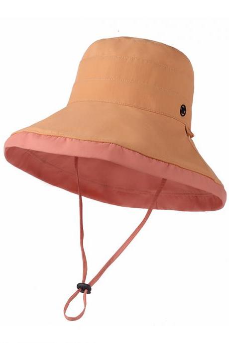ORANGE Urban Contrast Color Reversible Breathable Sun Protection Sun Hat