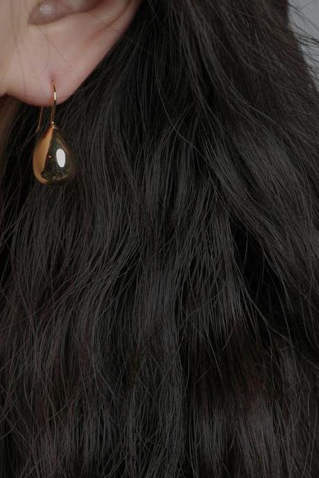 Gold Simple Geometric Waterdrop Shape Earrings Accessories