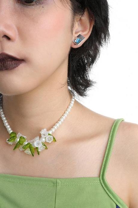 Vintage Pearl Floral Necklaces Accessories