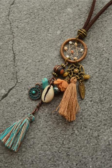 Bohemia Dreamcatcher Necklaces Accessories Sweater Chain