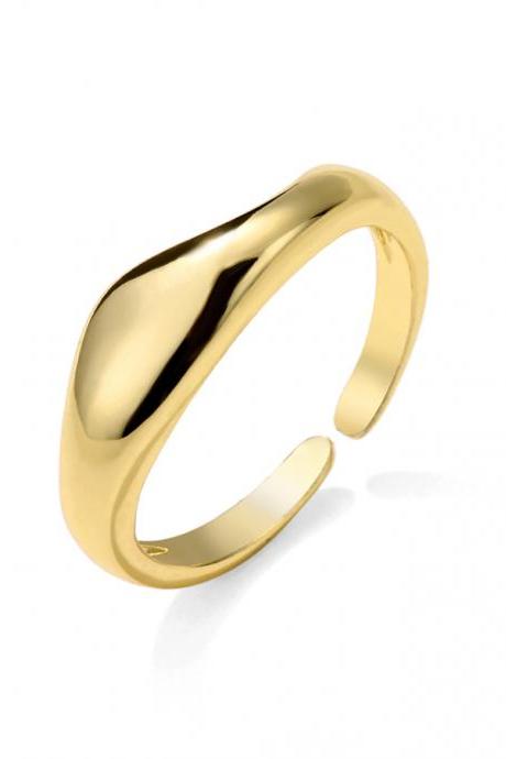GOLD Original Chic Geometric Irregular Rings