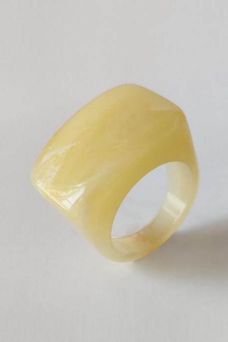Yellow Original Acrylic 11 Colors Geometric Ring