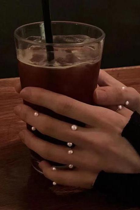 Simple Casual Chic Normcore Beads Ring