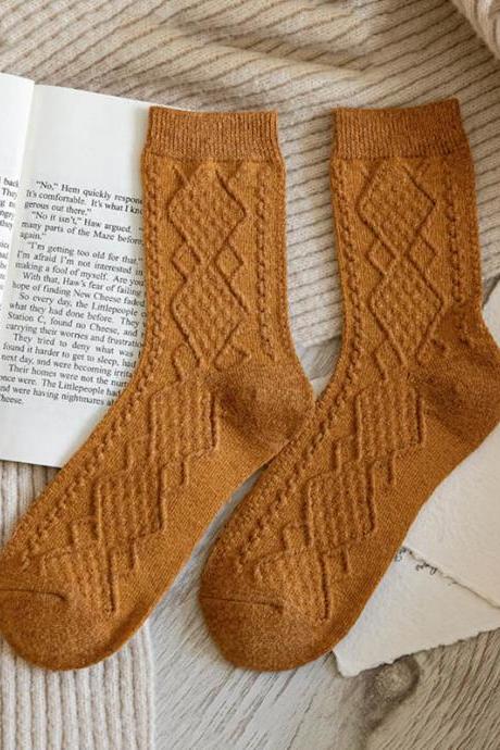 GINGER Vintage Jacquard Knitting Socks