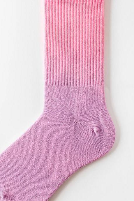 PINK Stylish Cool Colorful Gradient Socks
