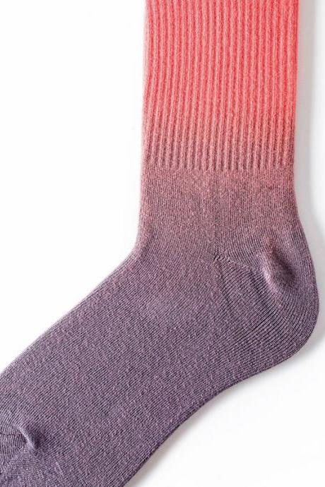 Red Black Stylish Cool Colorful Gradient Socks