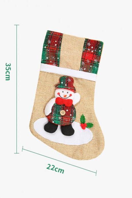 2# Xmas Gift Socks Candy Bag Year Christmas Tree Decoration