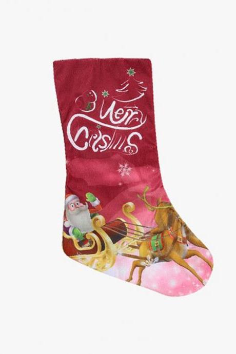 8# Xmas Gift Socks Candy Bag Year Christmas Tree Decoration