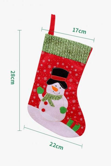 1# Xmas Gift Socks Year Candy Bag Christmas Decor Christmas Decoration