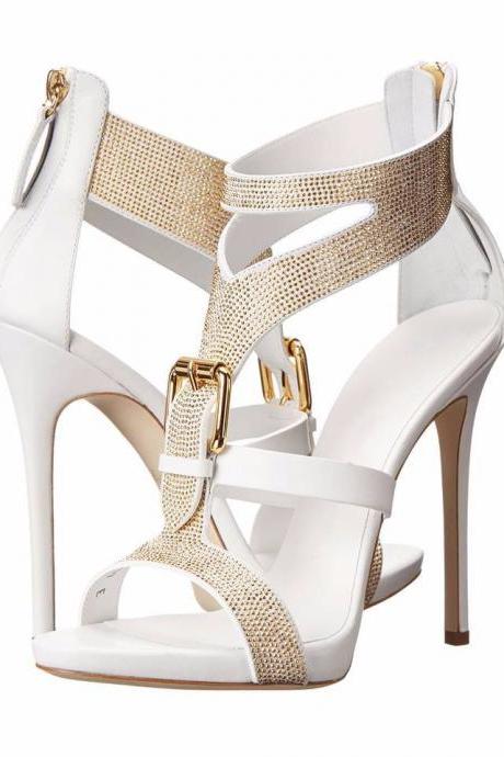 Drill High-heeled Sandals Super High-heeled Party Shoe