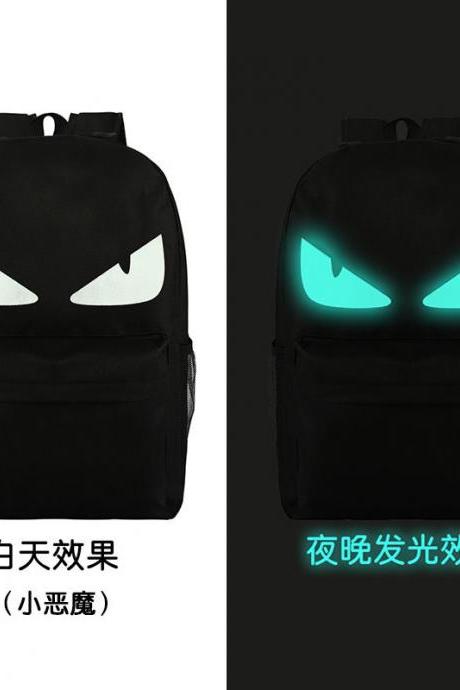 Noctilucent Canvas Chic Backpack Black School Bag