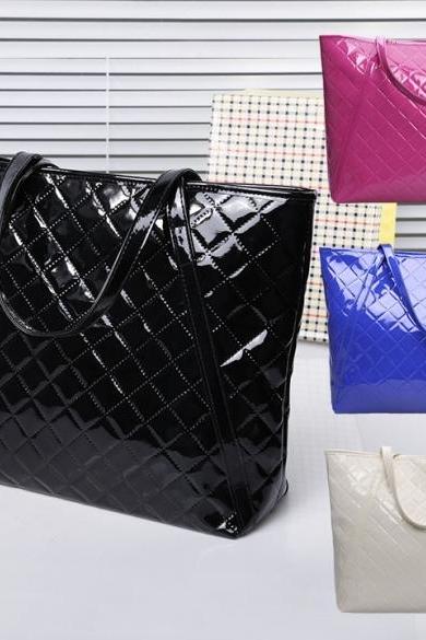 New Fashion Women's Girl Plaid Synthetic Leather Handbag Shoulder Bag
