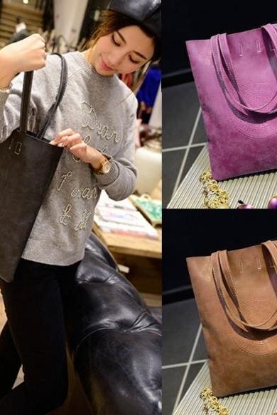 Korean Lady Women's Retro Fashion Matte Handbag Crossbody Shoulder Messenger Bag