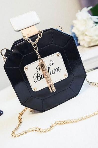 New Fashion Women Synthetic Leather Chain Tassel Handbag Shoulder Bag