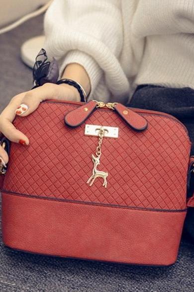 Women Fashion Embossed Leather Messenger Purse Satchel Tote Handbag Shoulder Bag