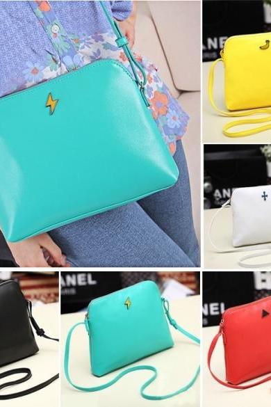 Korean Women Candy Tote Handbag Pu Leather Shoulder Bag Cross Messenger