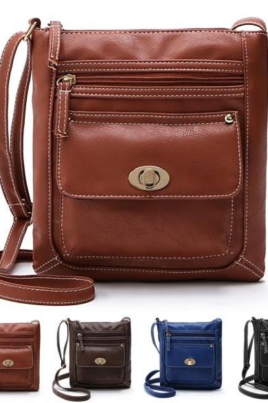 Women Fashion Retro Small Solid Handbag Cross Body Shoulder Bags
