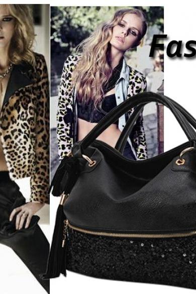 European Vintage Style Women's Girls Paillette Sequins Handbag Tote Shoulder Bag Cross-body Bag