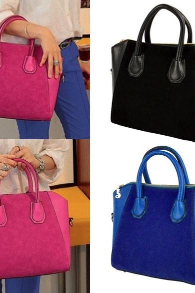 Fashion Women&amp;amp;#039;s Nubbuck Synthetic Leather Smile Hand Bag Cross Shoulder Bag