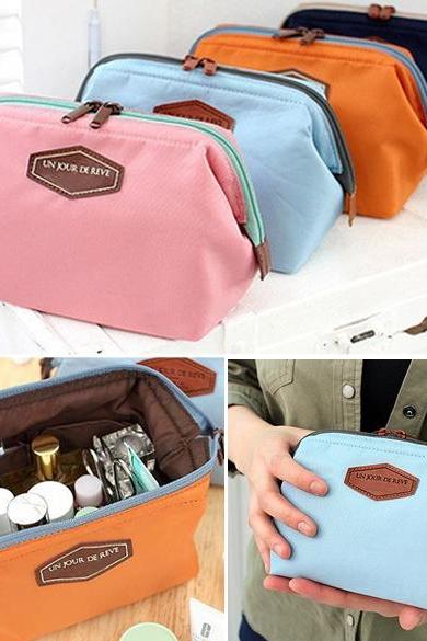 Women's Travel Makeup bag Cosmetic pouch Clutch Handbag Casual Purse