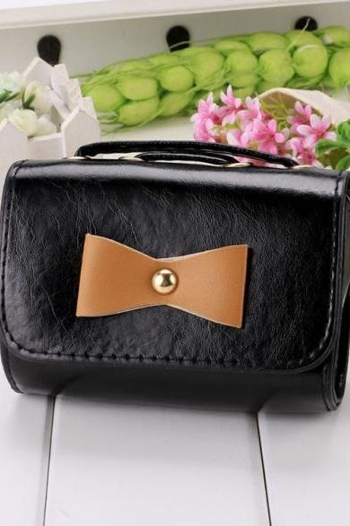 New Fashion Korean Women's Bow Mini Tote Clutch Handbag Shoulder Bag Cross Bag