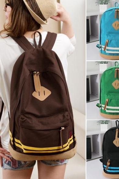 Unisex Travel Backpack Canvas Leisure Bags School Bag