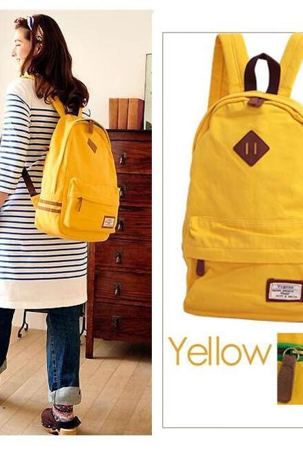 Contrast Color Japanese Style Hot Sale Casual Backpack Bag