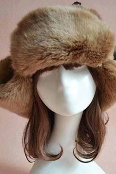 New Fashion New Faux Fur Hat Cap For Winter Fuzzy Cap