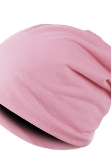 Solid Color Unisex Hip-hop Cap Beanie Hat Winter Slouch 7 Colors One Size Elastic