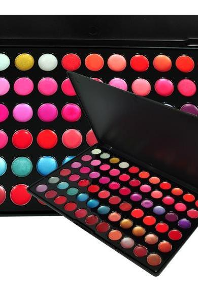 66 Colors Fashion Beauty Lip Gloss Lipstick Makeup Cosmetic Palette Hd23
