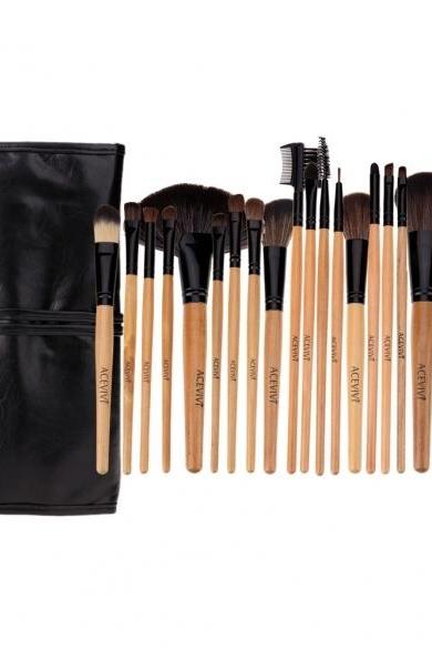 New Fashion Professional 24pcs Soft Cosmetic Tool Makeup Brush Set Kit With Pouch