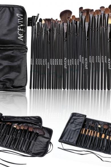 Acevivi New Fashion Professional 32pcs Soft Cosmetic Tool Makeup Brush Set Kit With Pouch