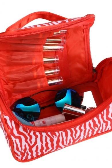 High Quality Fashion Multi Function Satin Make Up Organization Storage Bag