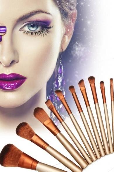 Professional 12pcs Cosmetic Makeup Brush Set Kit Powder Foundation Eyeshadow Eyeliner Lip Brush Tool