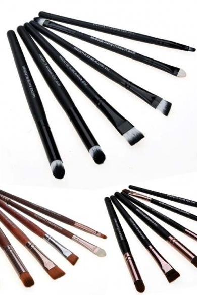 6 PCS Makeup Cosmetic Brushes Powder Eye Shadow Lipstick Liner Brush Set Kit