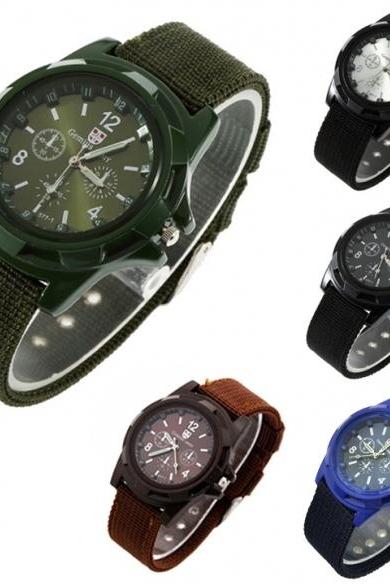 Fashion Men Pilot Fabric Strap Quartz Watch Sports Wrist Watch 5 Colors