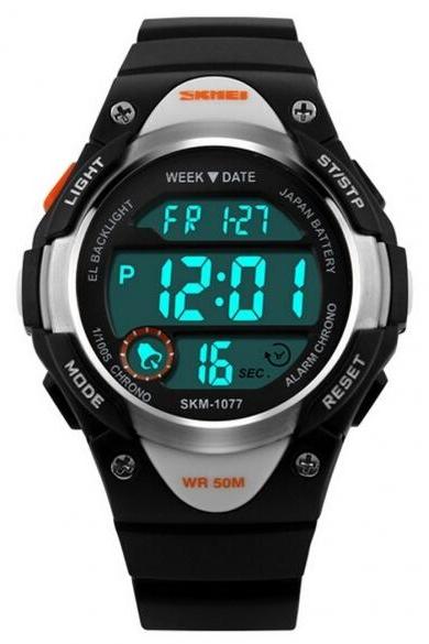 Kids Children Watch Waterproof Electronic Led Outdoor Sports Wrist Watch With Alarm, Calendar, Chronograph, Luminous