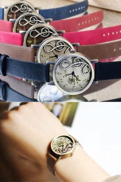 Classic Synthetic Leather Ladies Wrist Watch Dress Watch