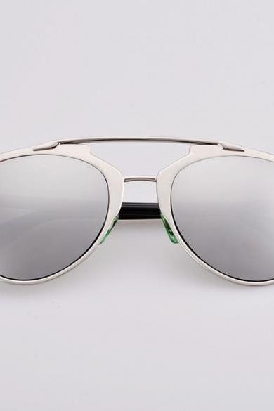 Hot Fashion Lady Women's Retro Dual Horizontal Beam Full Frame Sunglasses