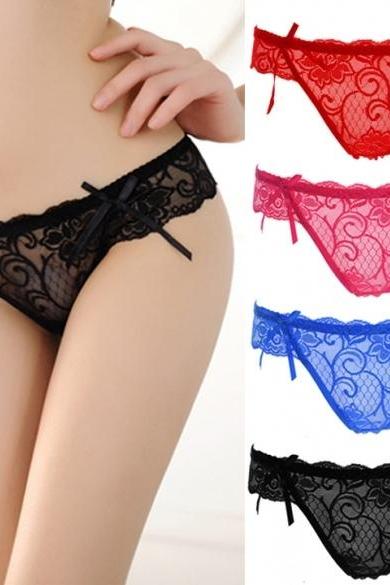 Sexy Women Lace Lingerie Panties Nightwear Underwear Embroidery G-string