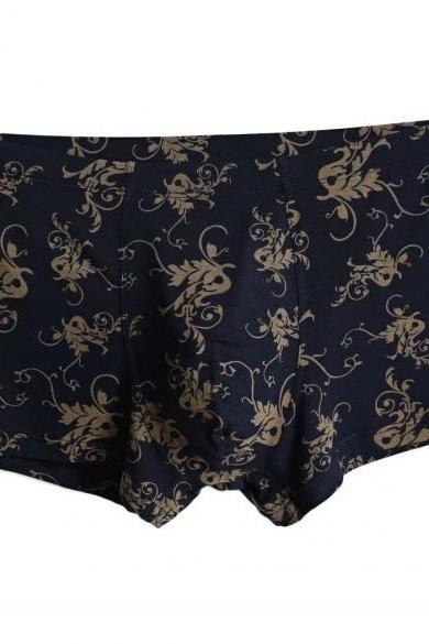 Men Boxer Print Soft Medium Waist Daily Underwear Pack Of 1