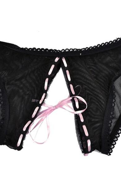 Sexy Women&amp;amp;#039;s Open Crotch Panties Briefs Knickers Bikini Lingerie Underwear