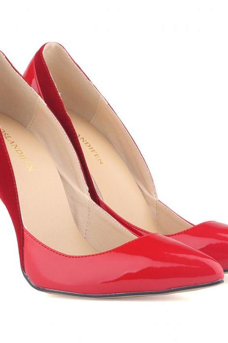 Patent Leather Pointed-Toe High Heel Stilettos 