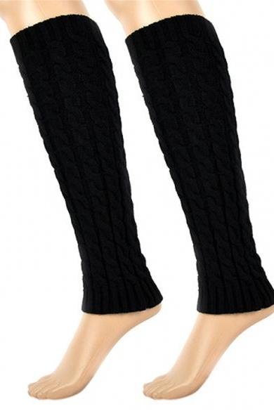 Women's Knit Crochet Winter Leg Warmer Leggings Socks