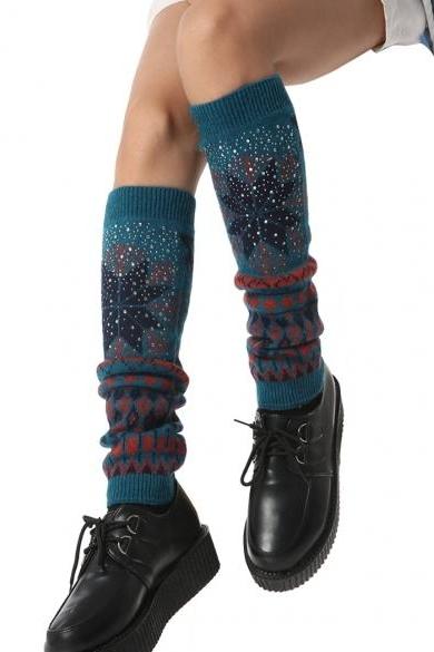 Zeagoo European Style Fashion Women Lady Knee High Knit Crochet Leg Warmer Autumn Winter