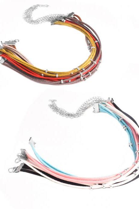 Colorful Contracted Joker Lint Multilayer Necklace