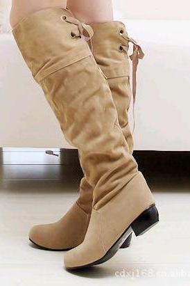 Casual Style Suede Tall Canister Boots